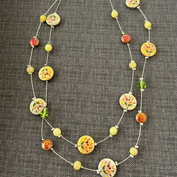 253. CHICO’S 15” DOUBLE STRAND NECKLACE - Picture 3 of 5